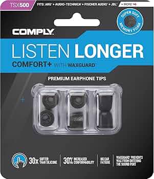 Comply (コンプライ) イヤホンチップ Tx-500 ブラック Lサイズ (3ペア) Amazon.co.jp: COMPLY (コンプライ) イヤホンチップ Tx-500